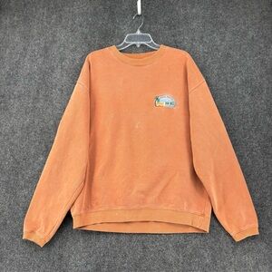 Y2K Comfort Colors Orange Pullover Sweatshirt Jimmy Buffet Bama Breeze ‘07 Large